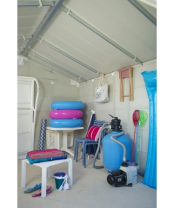 CASETTA DA GIARDINO IN PVC GROSFILLEX "SHERWOOD DECO 11" EFFETTO LEGNO 370X407X250 CM - COD. 22911681